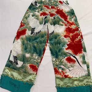 FAITH Vintage Crane Asian Pants Size XS